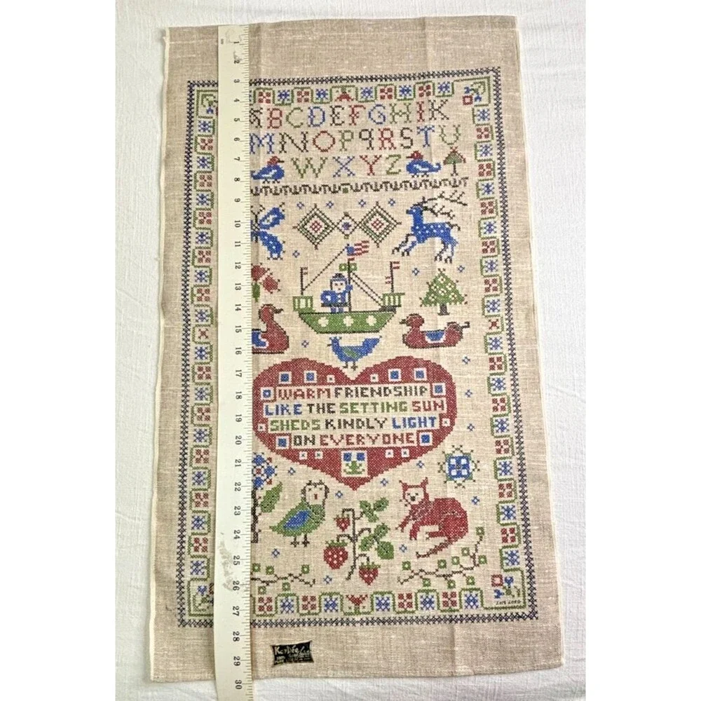 Vintage Kay Dee 100% Pure Linen Tea Towel MCM Design by Lois Long 17‎ x30 NEW